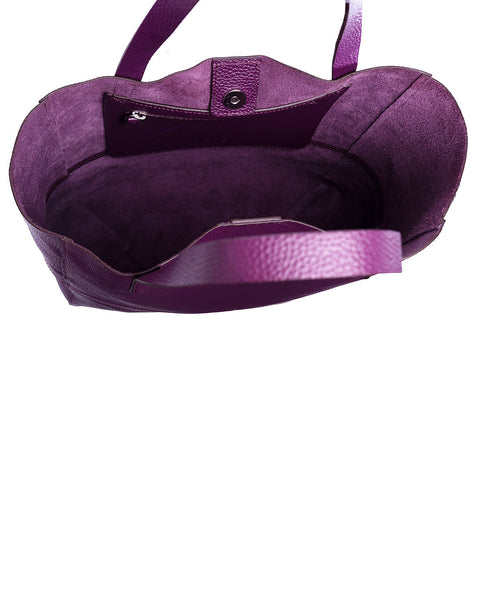 Utua Soolo tumma violetti shopperi sisätilat