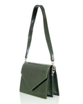 Vihreä nahkalaukku Utua Skoga vihreä kasviparkittu pikkulaukku Sievi shopista
