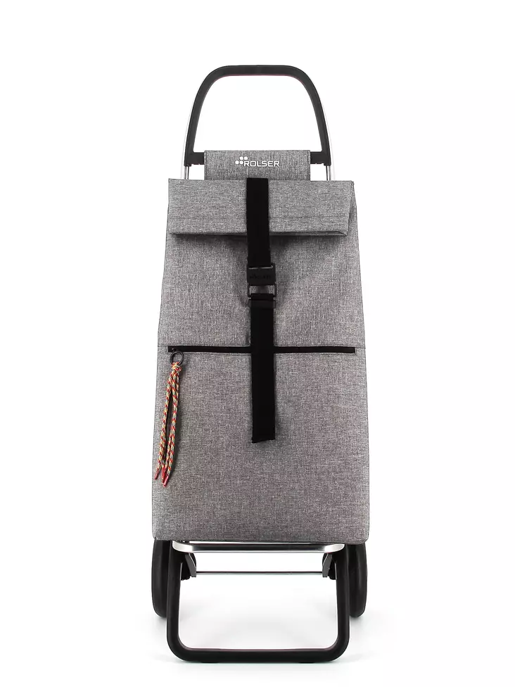 Ostoskärry Big Tweed harmaa 2 isolla renkaalla - 2 pyöräiset ostoskärryt - BIG0192 - 1